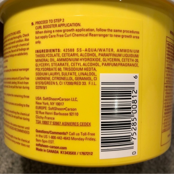 Softsheen Carson Care Free Curl Cold Wave Chemical Rearranger MAXIMUM Strength - Picture 3 of 8